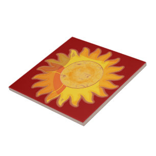 Sonnenschein-Rot-Fliese Fliese