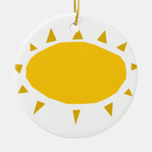 Sonnenschein, scheinender Sun, Cartoon Keramik Ornament