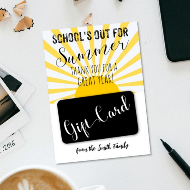 Sonnenschein-SCHULE FÜR SOMMERlehrer-Geschenkkarte Einladung (Von Creator hochgeladen)