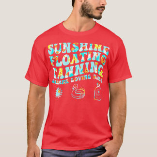 Sonnenschein schwimmendes Bräunungsbein T-Shirt