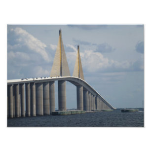 Sonnenschein Skyway Brücken-Florida-Foto-Druck 1 Fotodruck