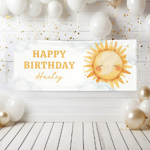 Sonnenschein Sommer Kindergeburtstagsfeier Banner