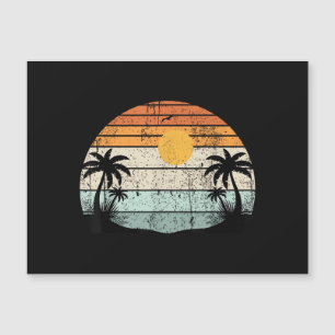 Sonnenschein Sommer Stimmung Palmen Strand Retro T Magnetkarte