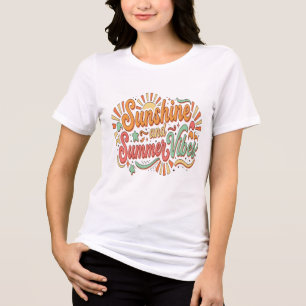 Sonnenschein Sommer Stimmung Retro Gutes Gefühl Tri-Blend Shirt
