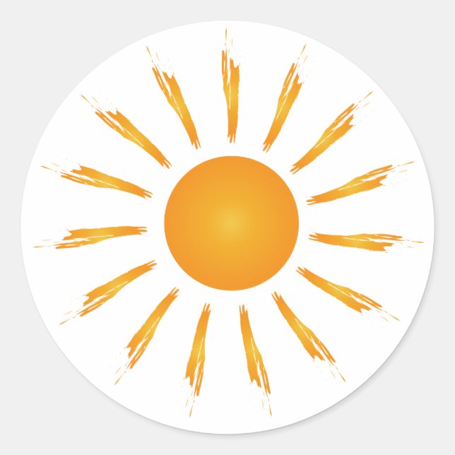 Sonnenschein - Sonne Runder Aufkleber (Vorderseite)