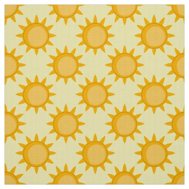 Sonnenschein-Sonnenmuster-Design auf Gelb Stoff (Muster)