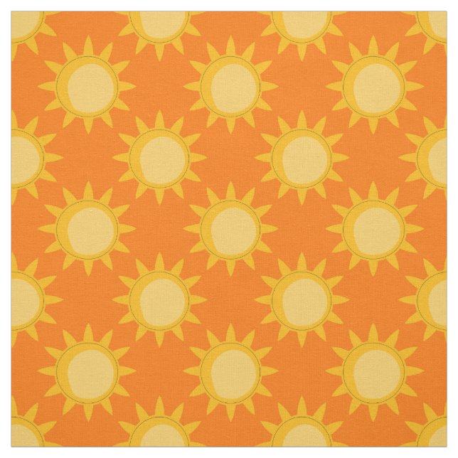 Sonnenschein-Sonnenmuster-Design auf Orange Stoff (Muster)