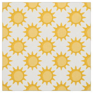 Sonnenschein-Sonnenmuster-Design auf Weiß Stoff