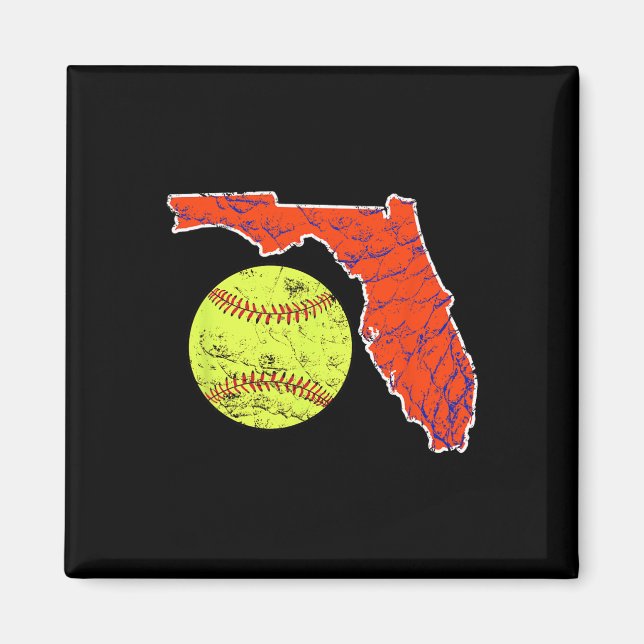 Sonnenschein-Staat Florida Softll  Magnet (Vorne)