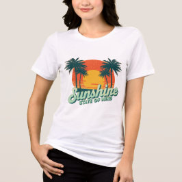 Sonnenschein-Staat-Shirt, Retro-Strandurlaub-Shirt Tri-Blend Shirt