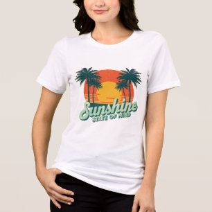 Sonnenschein-Staat-Shirt, Retro-Strandurlaub-Shirt Tri-Blend Shirt