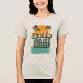 Sonnenschein-Staat-Shirt, Retro-Strandurlaub-Shirt Tri-Blend Shirt