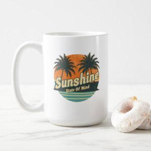 Sonnenschein-Staat-Sommer-Tasse, Retro-Strand-Kaff Kaffeetasse