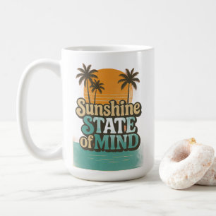 Sonnenschein-Staat-Sommer-Tasse, Retro-Strand-Kaff Kaffeetasse