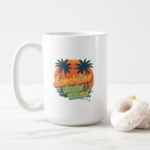 Sonnenschein-Staat Sommer Tasse, Retro-Strand-Kaff Kaffeetasse