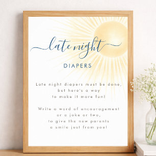 Sonnenschein Sun Baby Shower Späte Nacht Windeln S Poster