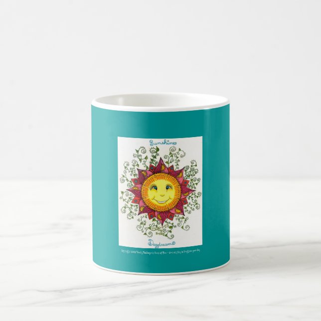 Sonnenschein-Tagträume - grundlegende Tasse (Pfau) (Mittel)