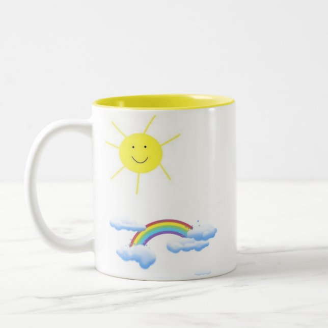 Sonnenschein-Tasse Zweifarbige Tasse (Links)