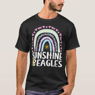Sonnenschein und Beagles Niedliches Regenbogengesc T-Shirt