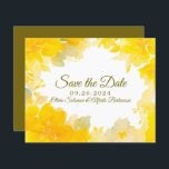 Sonnenschein und Blüten: Gelbe Wasserfarbe<br><div class="desc">Diese Sonnenschein & Blüten: Gelbe Aquarellblume Save the Date Karte ist perfekt für Ihren Sommer coole Aussehen, moderne Art Hochzeit. Der warme, gelbe und blühende Stil der Blume, begleitet von den minimalistischen Farbtönen der orangefarbenen, ergänzenden Blume, wird Ihre Vision zum Leben erwecken! Das Design der gelben und orangefarbenen Blume, die...</div>