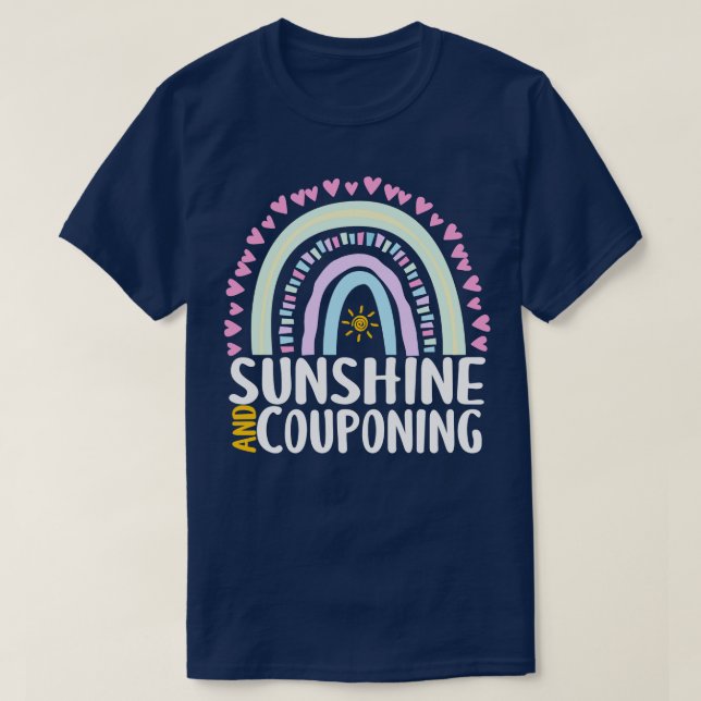 Sonnenschein und Couponing Niedliches Regenbogenge T-Shirt (Design vorne)