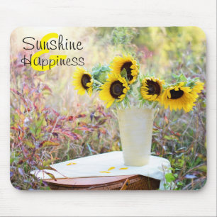 Sonnenschein und Glück Sonnenblumen Mousepad