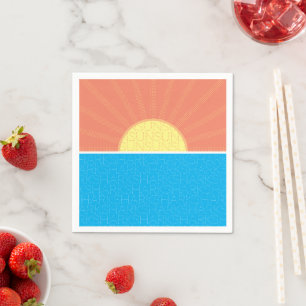 Sonnenschein und Haie Sommer Serviette