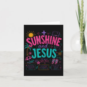 Sonnenschein und Jesus, lasst euer Licht scheinen  Karte