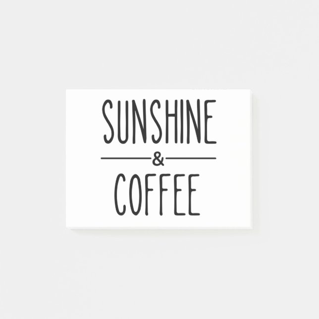 Sonnenschein und Kaffee Post-it Klebezettel (Vorderseite)