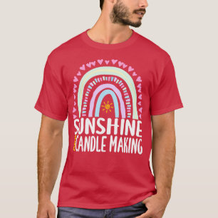 Sonnenschein und Kerzen Niedliches Regenbogengesch T-Shirt