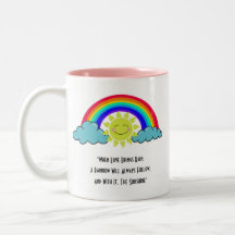 Sonnenschein und Regenbogen