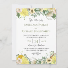 Sonnenschein und Rosen Aquarell Florale Einladung
