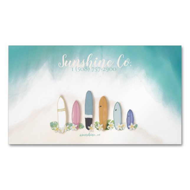 Sonnenschein und Sand Magnetische Visitenkarte (Vorderseite)