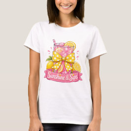 Sonnenschein und Schluck Sommer Tupfen-Getränkedes T-Shirt