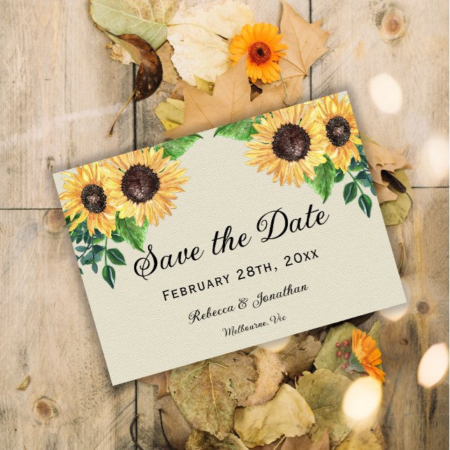 Sonnenschein und Sonnenblumen Hochzeit Save The Date (Von Creator hochgeladen)