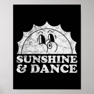 Sonnenschein und Tanz Retro Vintage Tanztanze Poster