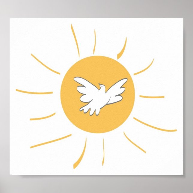 Sonnenschein und Taube Poster (Vorne)