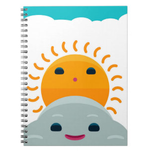 Sonnenschein und Wolke Notizblock
