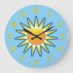 Sonnenschein-Wanduhr Große Wanduhr