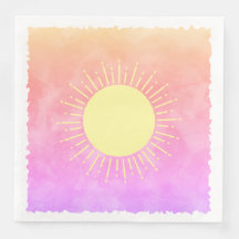 Sonnenschein Wasserfarbe Babydusche im Hintergrund