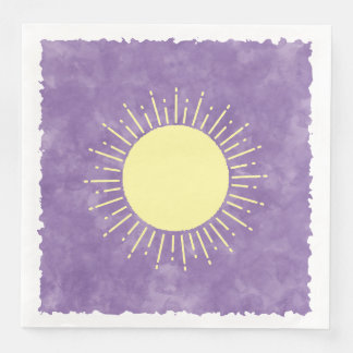 Sonnenschein Wasserfarbe Babydusche im Hintergrund Serviette