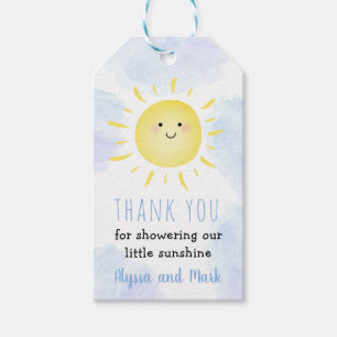 Sonnenschein Wolken Blue Boy Baby Dusche Geschenkanhänger
