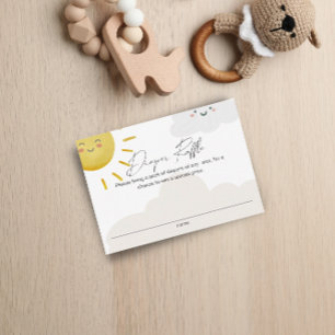 Sonnenschein Wolken neutraler Windelruder Klein Begleitkarte