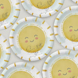 Sonnenschein-Wolken-Neutronendusche Pappteller<br><div class="desc">Entworfen,  um meine Sunshine Baby Dusche Kollektion zu ergänzen. Mit einer Aquarellsonne mit weichen rosa Wolken und dem Header "Unser kleiner Sonnenschein-Regen" in handgeschriebener Typografie. Wenn Sie eine andere Farbe oder ein zusätzliches Stück,  das nicht in der Sammlung ist,  bitte lass mir wissen (Maria),  ich bin gerne zu helfen!</div>