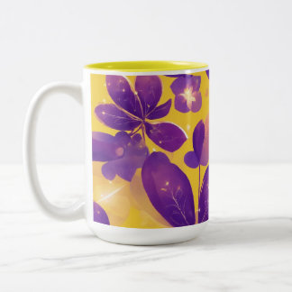 "Sonnenscheinblüte: Zwei-Tone-Tasse mit lebhaftem Zweifarbige Tasse