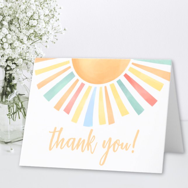 Sonnenscheinheiligkeit farbenfrohe Sonne Vielen Da Dankeskarte (Sunshine Bright Colorful Sun Thank You)