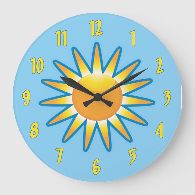 SonnenscheinWall-Uhr Große Wanduhr (Vorderseite)