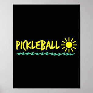 Sonnenscheinwellen und Pickleball-Langarmshirt  Poster