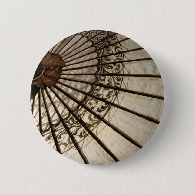 Sonnenschirm oder asiatischer Sonnenschirm Button (Vorderseite)
