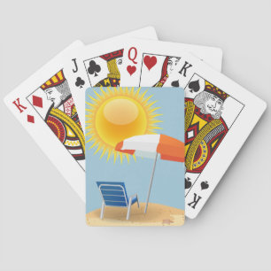 Sonnenschirm und Strandschirm Spielkarten